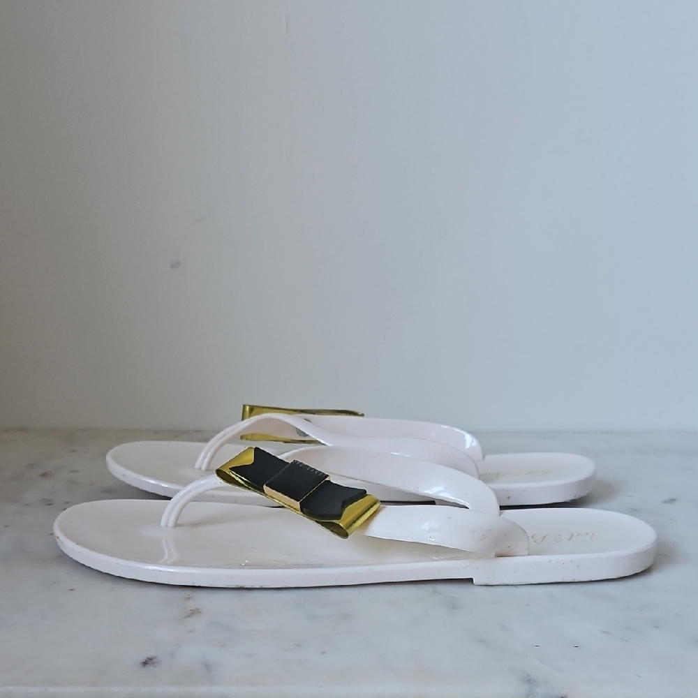 TED BAKER: Pink Logo Bow Sandals